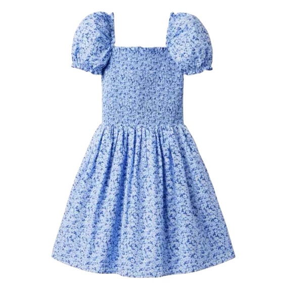 Janie and Jack Other - Janie and Jack Blue Floral Puff Sleeve Dress size 14